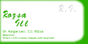 rozsa ill business card